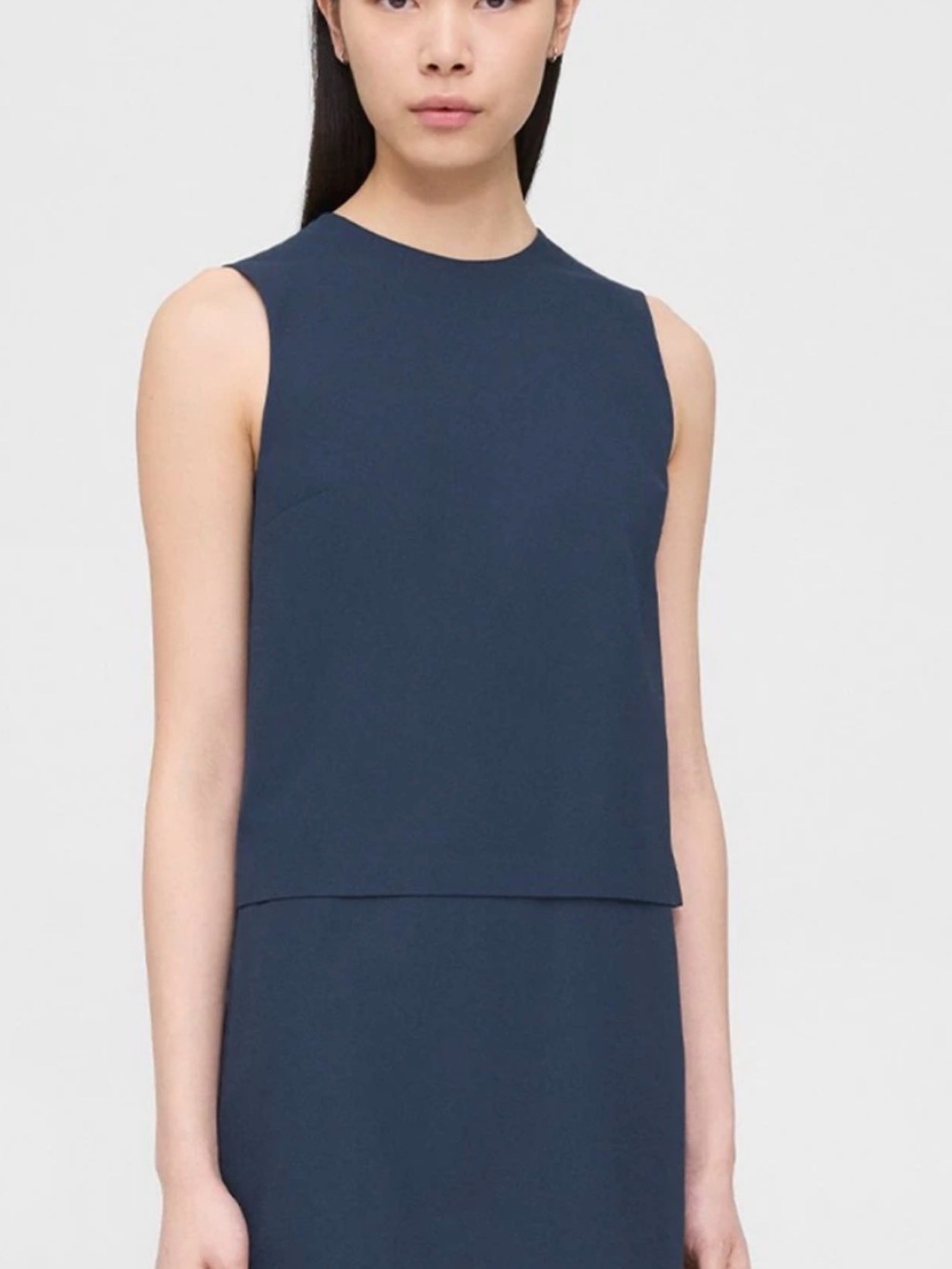 Theory Navy Layered Shift Dress